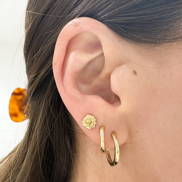 14K Yellow Gold EDDY Rose Stud
