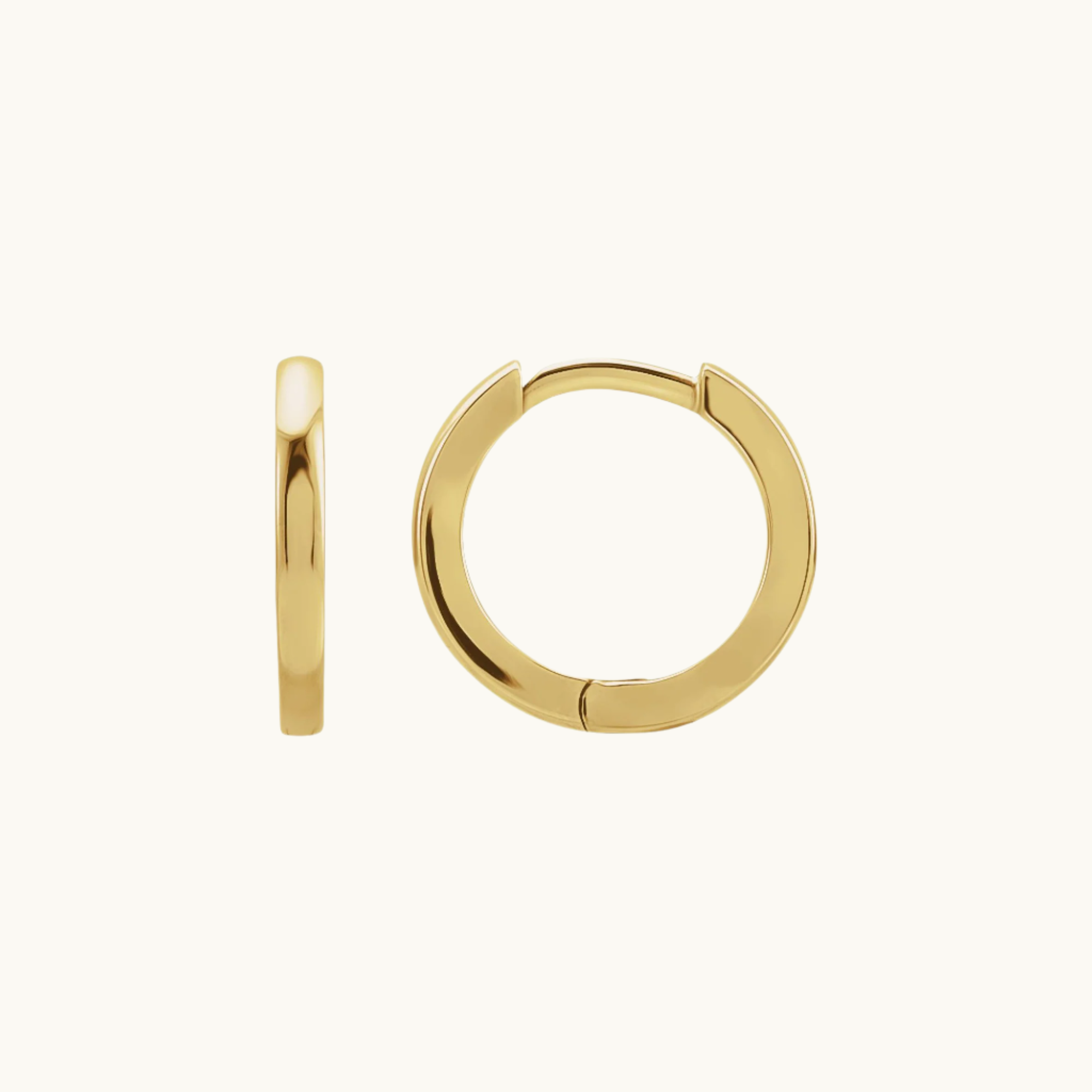 14K Yellow Gold Hoops - 18mm