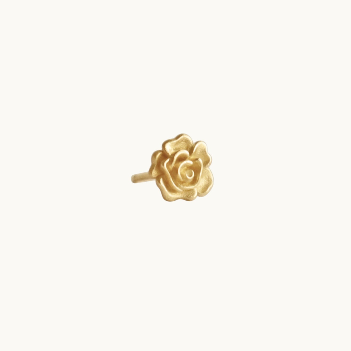 14K Yellow Gold EDDY Rose Stud