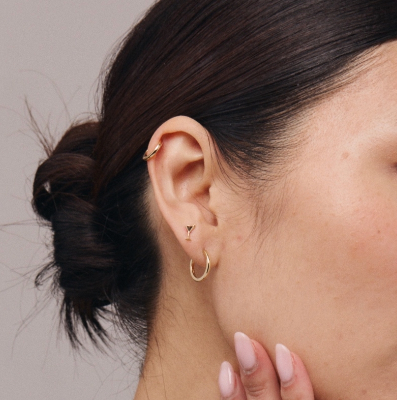 14K Yellow Gold Hoops - 18mm