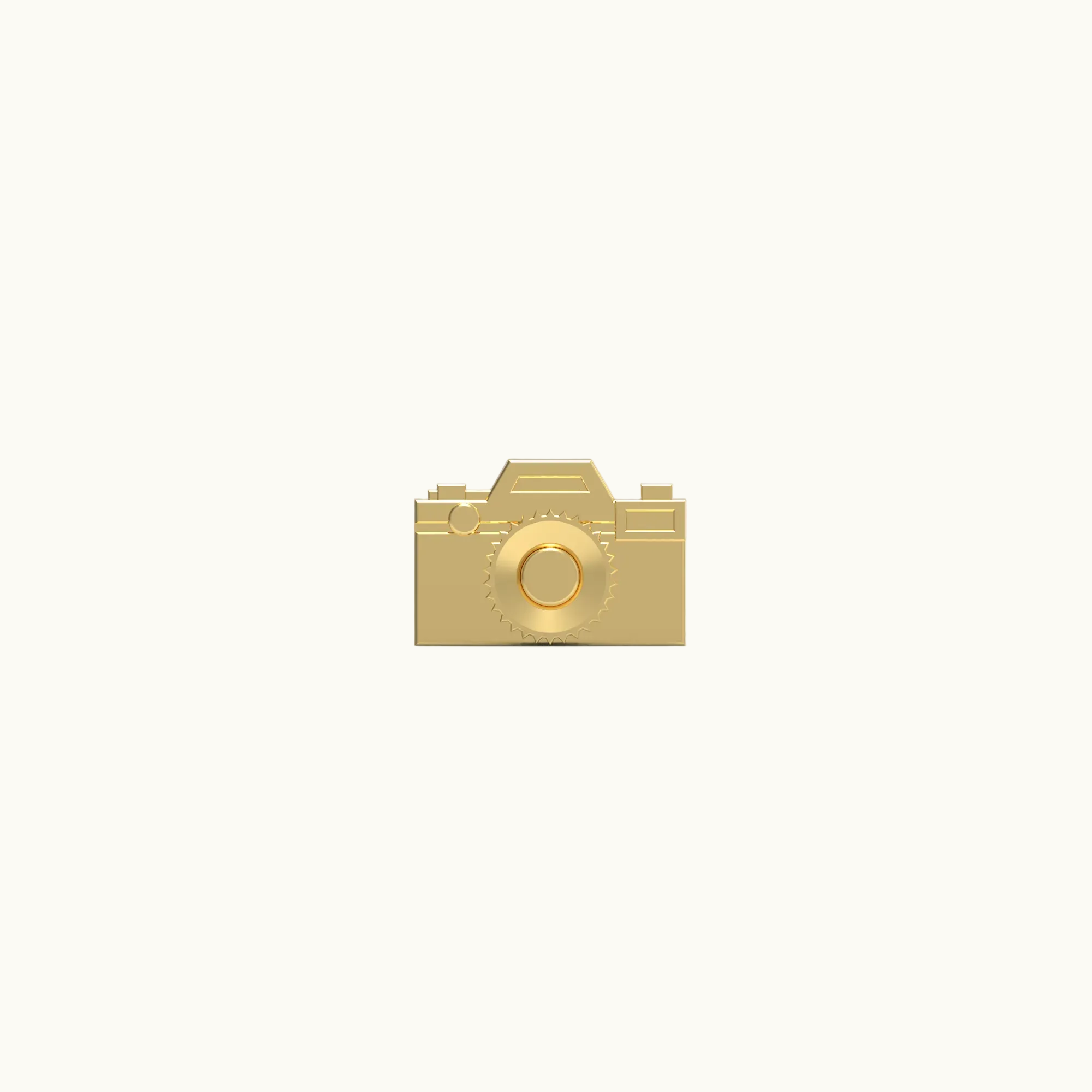 Camera Stud Earring (Single) - Solid 14k Gold