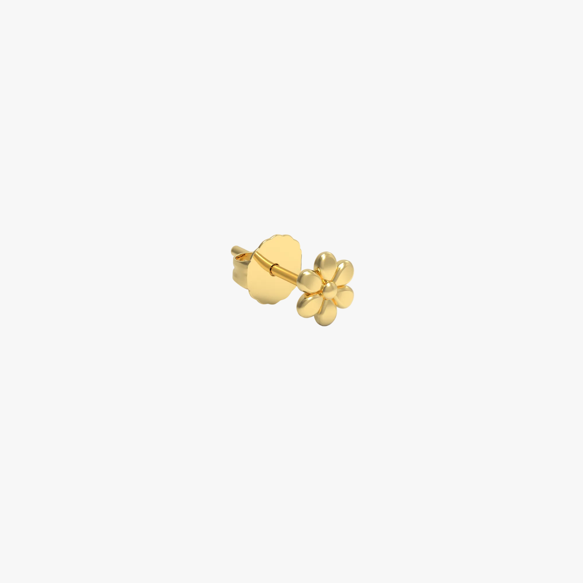14K Yellow Gold Daisy Stud