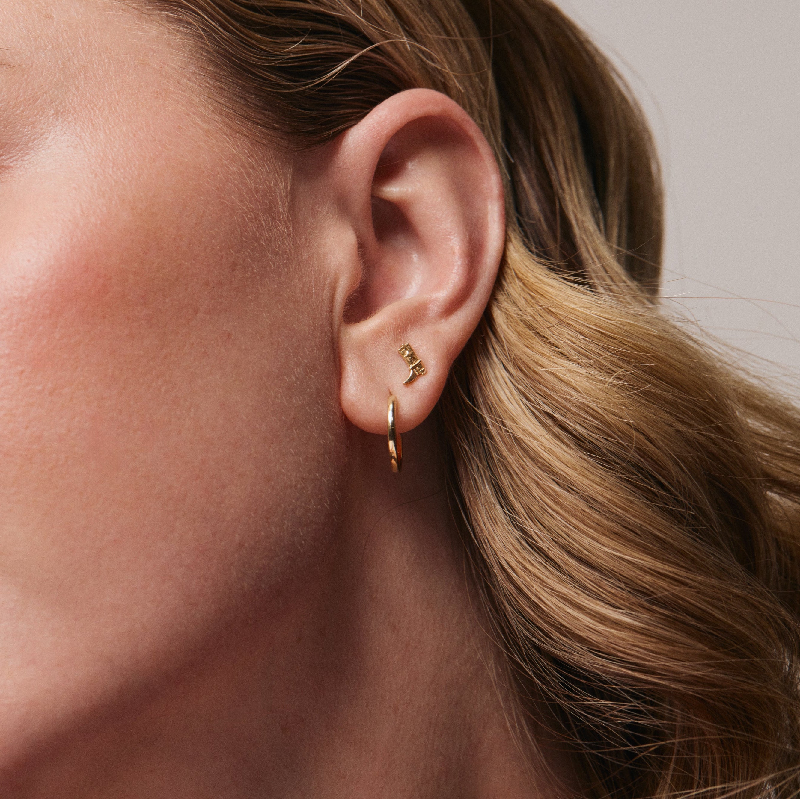14K Yellow Gold Cowboy Boot Stud