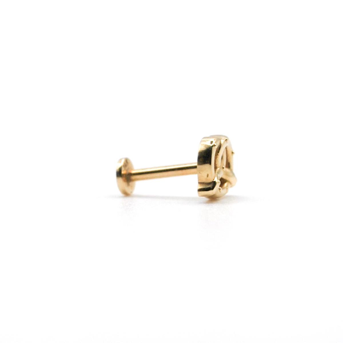 14K yellow gold pretzel stud