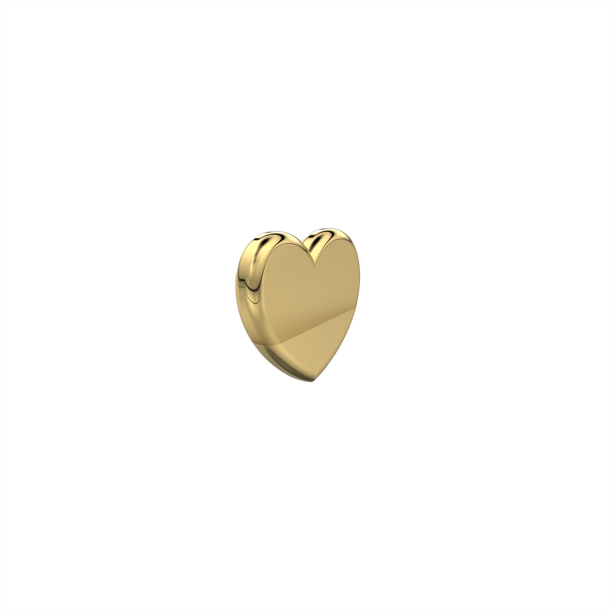 14K yellow gold heart stud