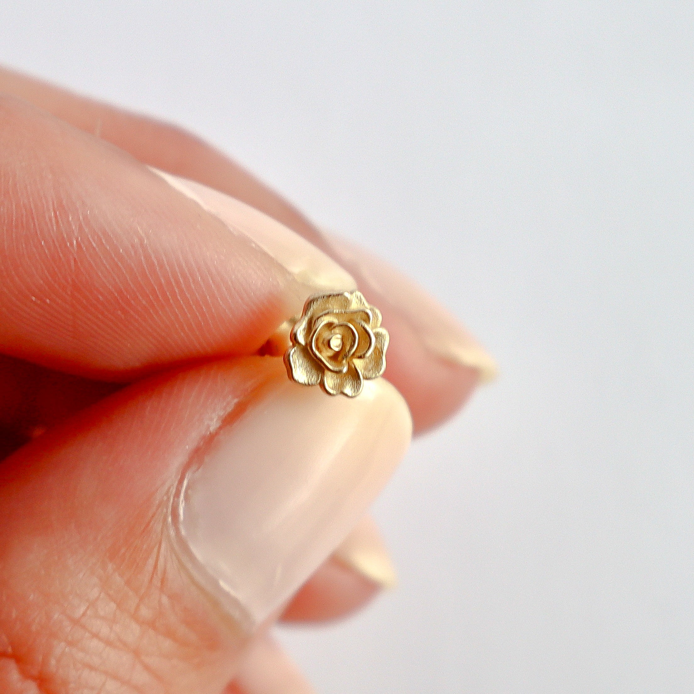 14K Yellow Gold EDDY Rose Stud