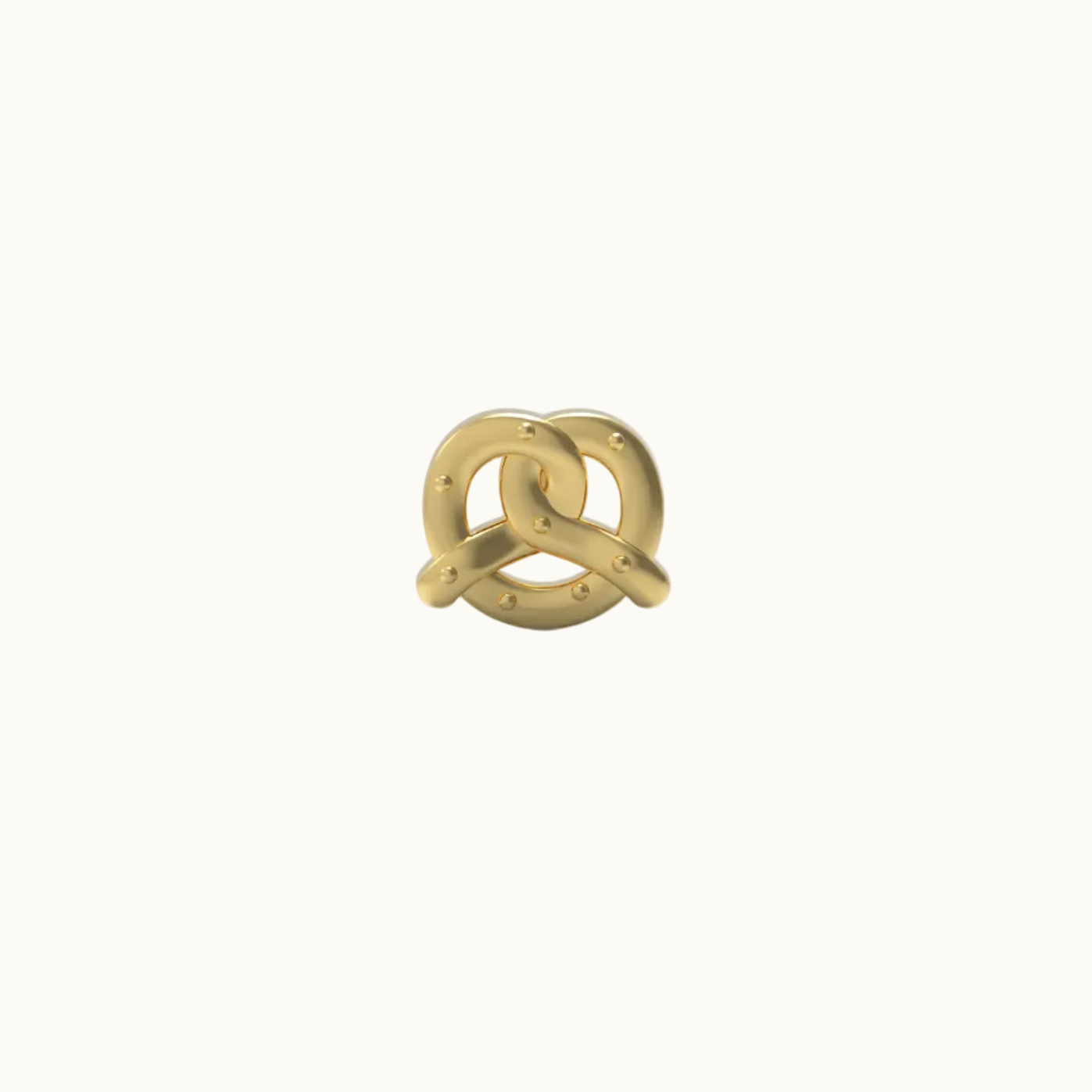 Pretzel Stud Earring (Single) - Solid 14k Gold