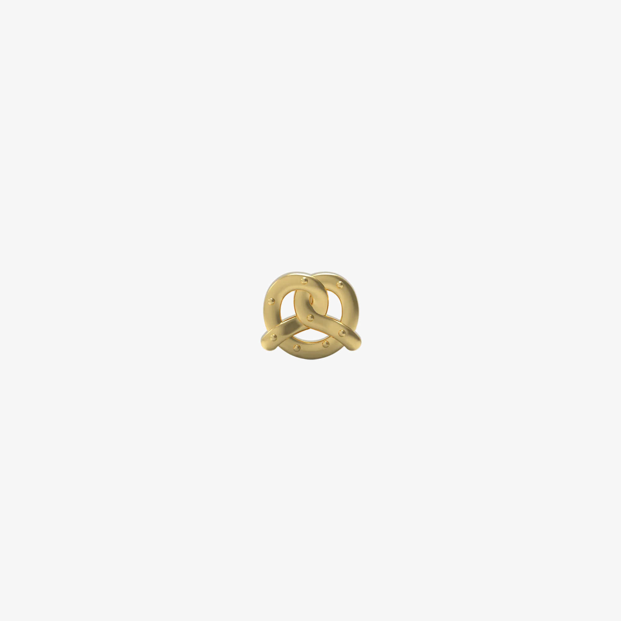 Pretzel Stud Earring (Single) - Solid 14k Gold
